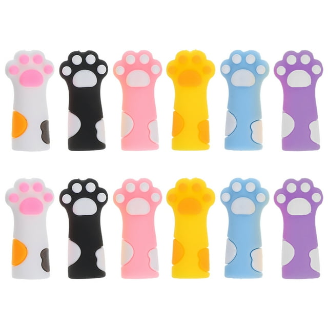 Miangastore Pencil Caps Cover Pen Topper Assorted Color Pencil 12Pcs 1.3x0.6x0.5in