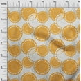 thumbnail image 2 of oneOone Polyester Lycra Mustard Yellow Fabric Floral Mandala Block Sewing Fabric By The Yard Printed Diy Clothing Sewing Supplies 56 Inch Wide, 2 of 4