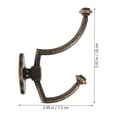 thumbnail image 3 of ifundom Vintage Dark Brown Zinc Alloy Coat Hooks for Wall Mount, Home Storage for Hats, Coats, and More, 3 of 6