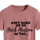 thumbnail image 2 of Camisa informal de manga corta para mujer para oficina, citas y compras, talla L, camiseta con estampado de letras negras en oro rosa, 2 of 6