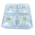 thumbnail image 4 of Plato de frutos secos, plato de caramelos y frutos secos con tapa, caja de almacenamiento de alimentos de lujo, bandeja para servir aperitivos, plato blanco 4 rejillas, 4 of 9