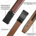 thumbnail image 6 of Coipdfty Mens Belt Leather, Ratchet Belt for Men with Slided Western Cowboy Belt Buckle for Dress and Casual, 6 of 7