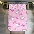 thumbnail image 7 of Hello Kitty Duvet Cover Set 3-Piece Bedding Set Soft Warm And Comfortable Soft Bed Set with 1 Duvet Cover And 2 Pillowcases for Bedroom All Season 90"x90", 7 of 7
