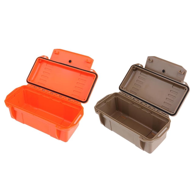koolsoo 2 Packs Outdoor Waterproof Shockproof Storage Box Airtight Emergency Dry Box