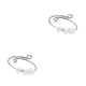 thumbnail image 3 of Guardurnaity Encantador anillo de ansiedad Anillos con cuentas Joyería impermeable Mujeres Blanco 2Conjunto, 3 of 6