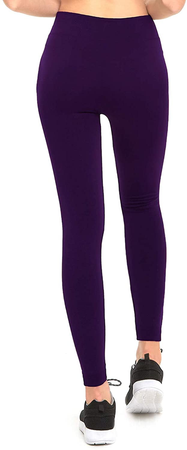 LAVRA Fleece Lined Women's Leggings, Soft Stretchy Thermal Full Length Fleece  Lined Tights & Winter Leggings For Women