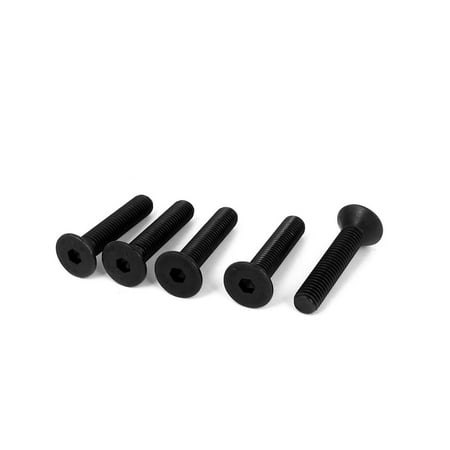 

Unique Bargains M10 x 50mm Metric Hex Socket Countersunk Flat Head Screw Bolts Black 5PCS