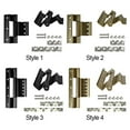 thumbnail image 2 of Rustproof Fold Cabinet Hinges 180 degree Furniture Accessories Door Hinge Flush Hinges Door Semicircle STYLE 4, 2 of 8