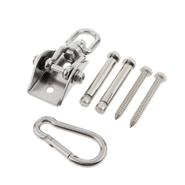 Ancla De Correas De Suspensión - Soporte De Montaje En Pared De Techo Para Anillos De Gimnasia, Columpio De Yoga, Hamaca, Banda De Resistencia, Cuerda D + Mosquetón Sunnimix Hebilla de anclaje de techo