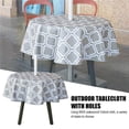 thumbnail image 3 of 600D Tablecloth Waterproof Dining Table with Umbrella Hole Zipper Table Cover for Outdoor Patio Garden Balcony Courtyard, 3 of 9