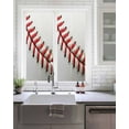 thumbnail image 2 of Window Privacy Film Baseball Stained Glass Window Film Decorative Sun Block Window Cover Red White Texture Sports Ball Minimalist Window Clings Static Adhesive Sticker for Bathroom 17.7"x39.3", 2 of 7