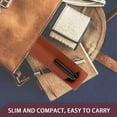 thumbnail image 4 of 10Pcs Leather Marker Pouch, Single Fountain Pen Case, Soft Pen Sleeve Pouch For Men Women, 16.5*3.5Cm-Dark Blue+Brown, 4 of 5