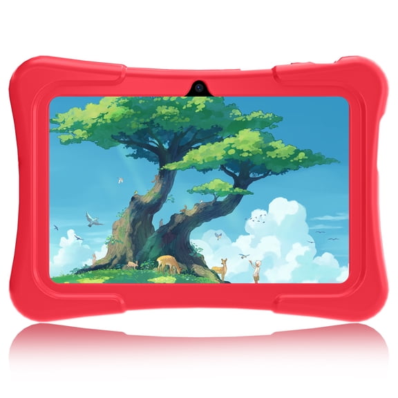 EDDBNi 7" Kids Tablet,6GB RAM 32GB ROM Android Tablet Computer for Children,parental controls,Eye Protection Toddler Tablet for Ages 4-12(red)