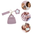 thumbnail image 4 of Unique Bargains 1 Pc Handbag Charms Keychains Flower Mirror Bag Accessories Light Purple, 4 of 6