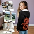 thumbnail image 5 of FKELYI Vintage Orange Dragon Print Zip-Up Front Hoodie Kids Long Sleeve Sweatshirt Jacket Boys Cosy Fall Winter Clothes with Pockets 7-14 Years, L, 5 of 6