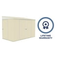 thumbnail image 4 of Absco Durango 10 Ft. x 5 Ft. Metal Bike Shed, Steel Utility Tool Shed, Outdoor Storage for Backyard, Lawn, Bikes, 50 Sq. Ft., Classic Cream, 4 of 12