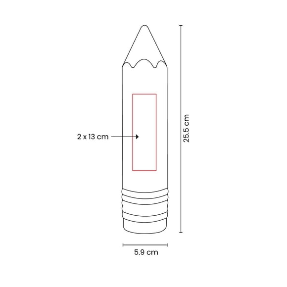 Estuche doble porta lápices con alcancía integrada rojo 5.9 x 25.5