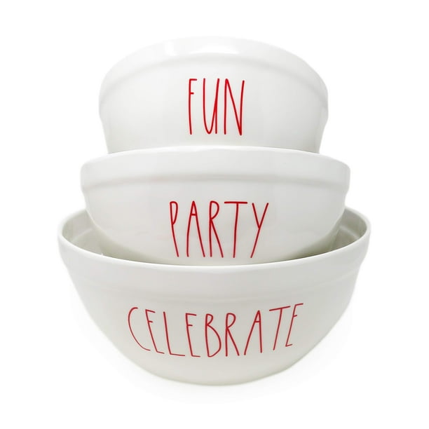 Rae Dunn By Magenta 3 Piece FUN PARTY CELEBRATE Melamine ...