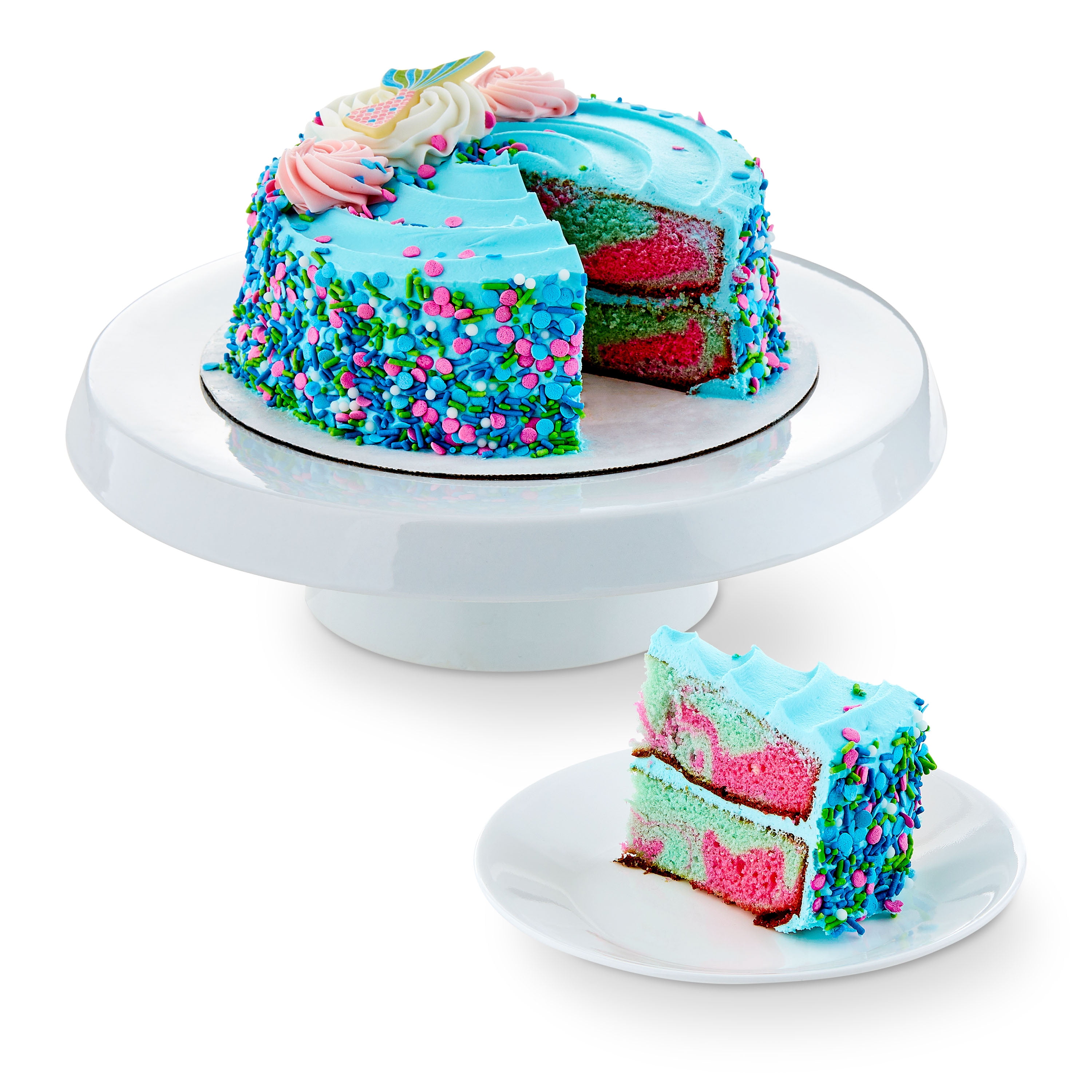 Freshness Guaranteed 7-Inch Color Blast Mermaid Marble Cake, 33 oz (Refrigerated)