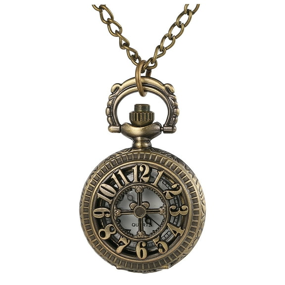 Avaner Vintage Women's Analog Quartz Hollow Butterfly Decorated Pocket Watch: Arabic Numeral Necklace Sweater Chain Watch - All Seasons
