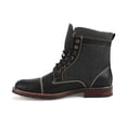 thumbnail image 2 of Polar Fox Men's 808566 Houndstooth Stitched Tall Military Style Fashion Dress Boots, Black, 8.5, 2 of 3