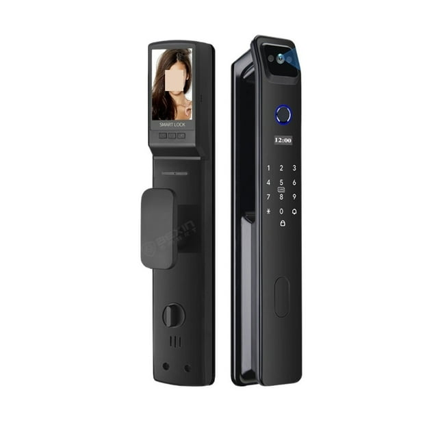 3D Face Recognition Smart Lock With Camera Build-in WiFi Fingerprint APP Remote Control Mortise Lock Kit ,Easy Installation
