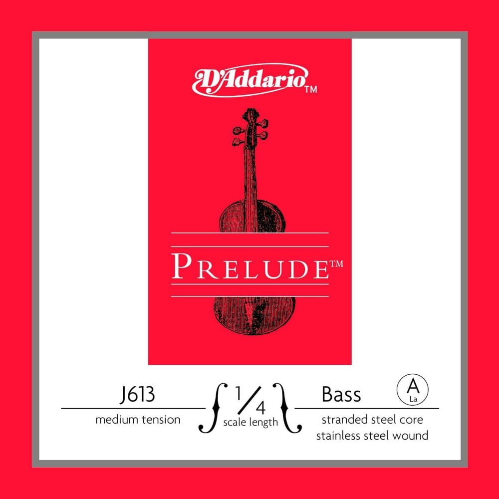 D'Addario Prelude Bass Single A String, 1/4 Scale, Medium Tension
