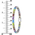 thumbnail image 2 of Belinda Jewelz Sterling Silver Tennis Bracelet With Multicolor Oval Gemstone – Rhodium Plated Tennis Bracelet For Women and Girls With Tongue Clasp Closure, 2 of 3