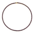 thumbnail image 2 of Morgan & Paige Jewelry 18 Karat Yellow Gold over Sterling Silver Genuine African Amethyst Marquise Wave Tennis Necklace with Black Velvet Pouch and Box, 18 Inches, 2 of 7