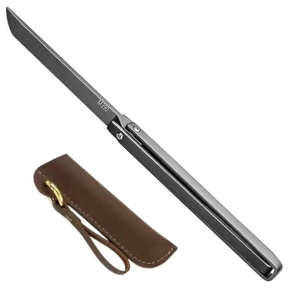 GERsome Pocket Knife for Men, Tanto Folding Knife with Sheath, Slim Gentleman's Knife, Cool Knives for Men Everyday Carry Outdoor