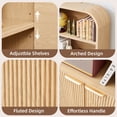 thumbnail image 4 of Weselon 70.86" Tall Arched Bookshelf with Fluted Doors, Modern Wooden Bookcase Cabinet, 5-Tier Natural Display Shelf for Living Room Home Office, 4 of 12