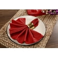 thumbnail image 3 of Twiny Threads Set of 4 Solid Reusable Cloth Dinner Napkins - Red, 3 of 6