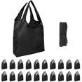 thumbnail image 1 of Reusable Shopping Bag With Handles Bulk, Foldable Oversized Grocery Bag 50 Lb Machine Washable (black, 10 Count), 1 of 4