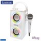 thumbnail image 1 of Lexibook iParty - Altavoz Portátil con Luz Bluetooth, Micrófono, Efectos de Luz, Karaoke, Inalámbrico, USB, Tarjeta SD, Batería Recargable, Blanco, BTP180Z, 1 of 5