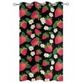 thumbnail image 2 of nqOlkjepod Outdoor Curtains for Patio Waterproof, Strawberry Rustic Outdoor Privacy Panels Grommet, Black Spring Summer Floral Fruit Blackout Outside Curtains for Porch/Cabana 54"x95", 1 Panel, 2 of 8