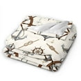 thumbnail image 2 of Kll Fleece Blanket Plush Throw Blanket Anchor With Rope,Soft Fuzzy Cozy Flannel Blanket For Couch Sofa Bed.(80"X60"), 2 of 9