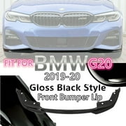 Fits For 2019-2020 BMW 3 Series G20 M Sport Gloss Black Front Bumper Lip Spoiler