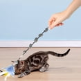 thumbnail image 1 of Cat Feather Toy, Interactive Cat Teaser Wand Cat Feather Toys Cat Wand Toy Cat Wire Toy Long Feather Wand with Flower Feather Bell for Kitten Or Cat Having Fun Exerciser Playing, 1 of 8