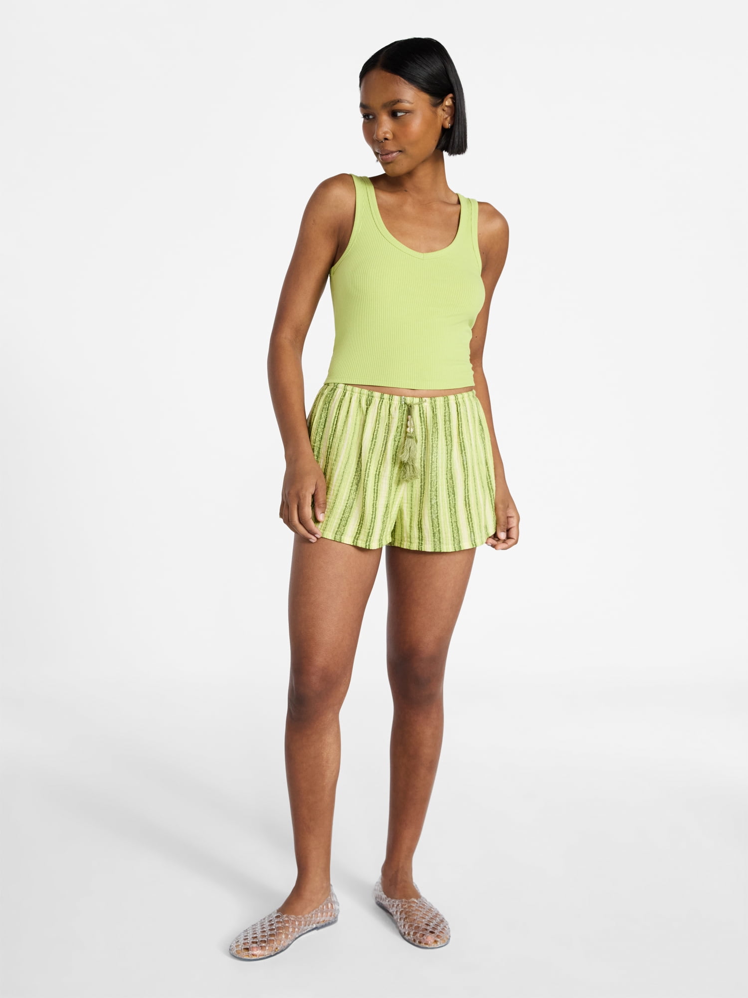 No Boundaries Cropped V-Neck Tank Top, Women’s XXS-XXL
