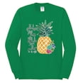 thumbnail image 2 of Wild Bobby, Pineapple Stand Tall Wear Crown And Stay Sweet Inside Arty Inspirational Pop Culture Mens Long Sleeve Shirt, Kelly, 2XL, 2 of 3