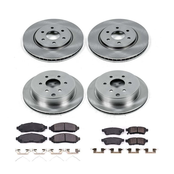 Ultimate Brakes Front and Rear Ceramic Brake Pad and Rotor Kit with Hardware WM81208