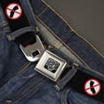thumbnail image 2 of Buckle-Down Belt, Seatbelt Buckle Belt, Anti California Logo Black Red White, Youth 22 to 32 Inches, 2 of 9