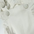 thumbnail image 6 of KIDSCOOL SPACE Little Girls Jeans Shorts,Ruffled Adjustable Straps Summer Denim Shortalls,White,4-5 Years, 6 of 6