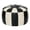 Black White, variant on Thgonwid Unstuffed Faux Leather Pouf Cover, Yellow, No Filling Included