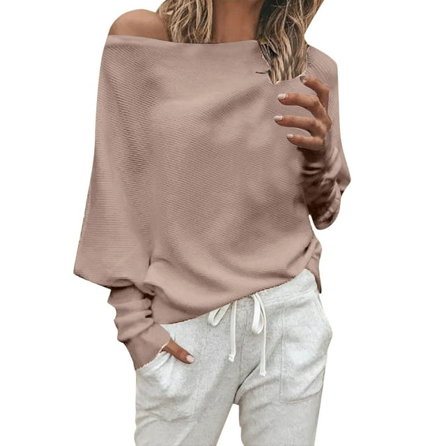 Haut Décontracté pour Femmes à une Manche Couleur Unie Mode Blouse pour Femmes