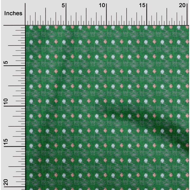 oneOone Tissu en Coton et Soie Style Ikat Imprimé Kasuri Largeur 42 Pouces