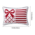 thumbnail image 3 of Funda de Cojín Patriótica con Diseño de Lazo y Bandera – Funda de Almohada Lumbar Decorativa para El Día de La Independencia, Decoración Del Hogar y Uso Festivo En Interiores y Exteriores., 3 of 6