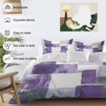 thumbnail image 4 of Purple Gray Bedding 3 Piece Duvet Cover Set Twin Size, Contemporary Colorful Aesthetic Minimalist Soft Microfiber Comforter Cover with Zipper Closure & Pillowcases, FadeResistant Quilt Cover, 4 of 9