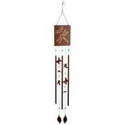 Woodstock Wind Chimes Signature Collection, Victorian Garden Chime, Meadow 52'' Rusted Steel Wind Chime VGCM