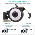 thumbnail image 2 of Garden Hose Reel Retractable, Wall-Mounted Hose Reel, 9 Pattern Nozzle, Any Length Lock, Automatic Rewind, Slow Return System, 180° Swivel Bracket, 2 of 5
